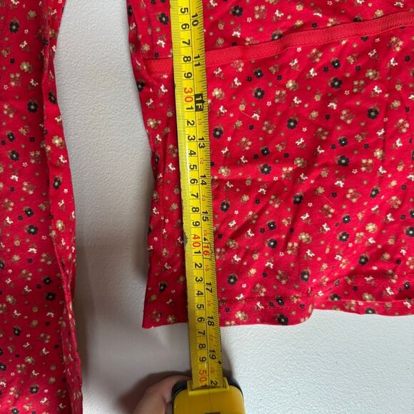 Vintage 90s Express Floral Women’s V Neck Flare Sleeve Blouse - Picture 6 of 6